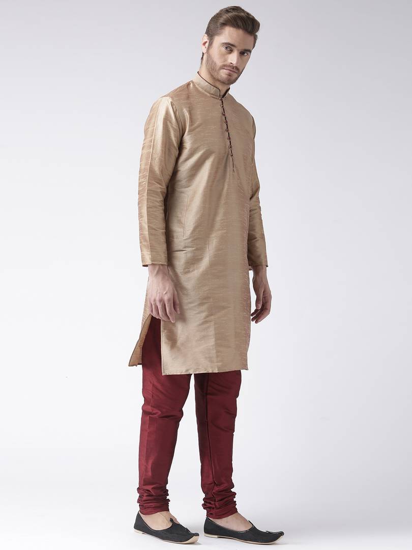 Multicoloured Blended Solid Kurta Sets